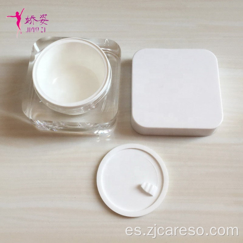 Tarro de forma de esquina redonda Tarro de crema facial cosmético